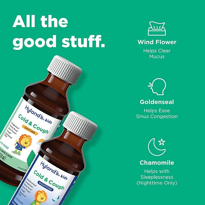 Hyland's Kids Cold & Cough Day & Night, Grape Flavor, 4 fl. oz., 3 pk. - Image 4