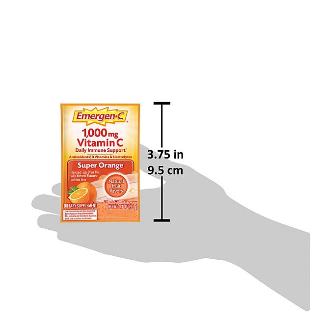 Emergen-C Vitamin C 1000mg Powder with Antioxidants Fizzy Drink Mix, 90 ct. - Image 4