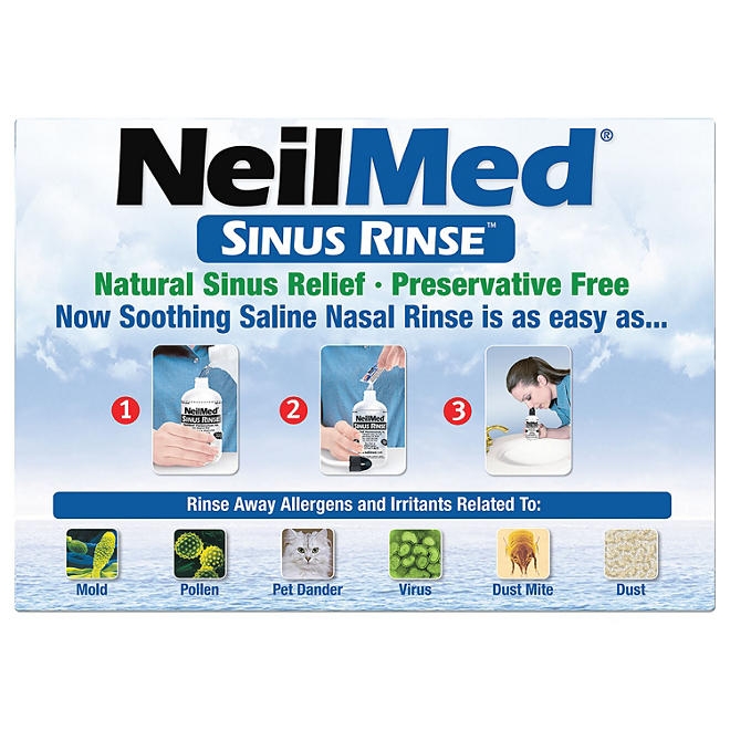 NeilMed Sinus Relief Rinse Kit with Premixed Packets 250 ct. - Image 5