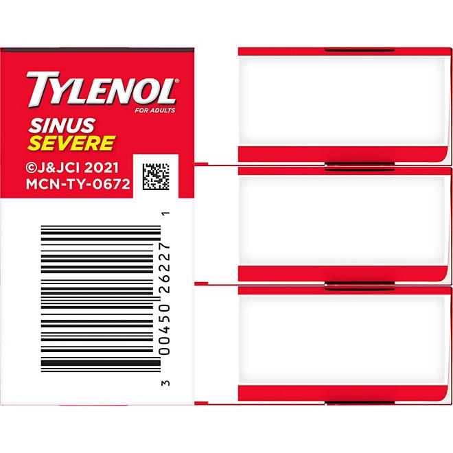 Tylenol Sinus Severe Daytime Caplets, 24 ct., 3pk. - Image 3