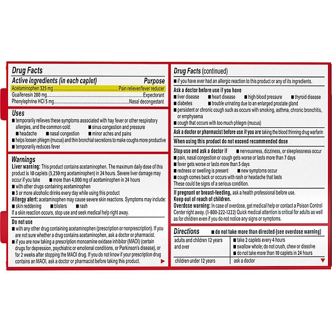 Tylenol Sinus Severe Daytime Caplets, 24 ct., 3pk. - Image 5