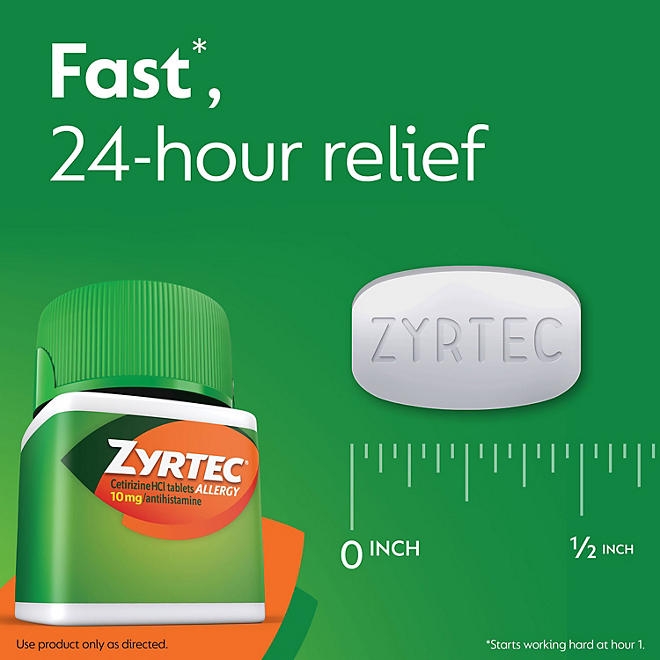 Zyrtec Antihistamine Allergy Tablets, 10 mg. 120 ct. - Image 9