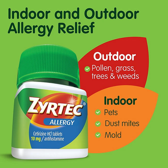 Zyrtec Antihistamine Allergy Tablets, 10 mg. 120 ct. - Image 11