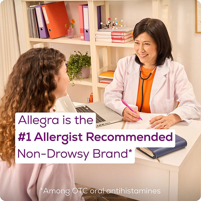 Allegra 24-Hour Indoor/Outdoor Allergy Relief Tablets, 180 mg 110 ct. - Image 7