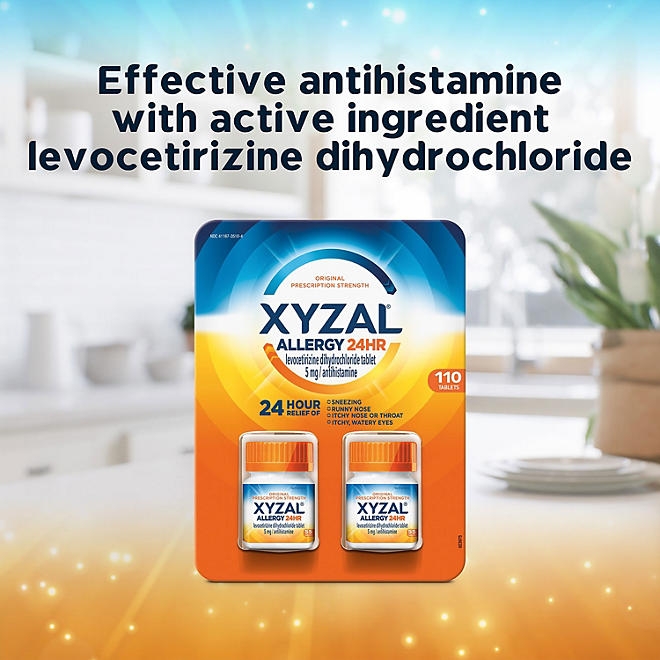 Xyzal 24-Hour Allergy Relief Tablets, 110 ct. - Image 7