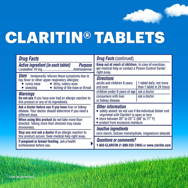 Claritin 24 Hour Non-Drowsy Allergy Medicine Tablets 115 ct. - Image 3