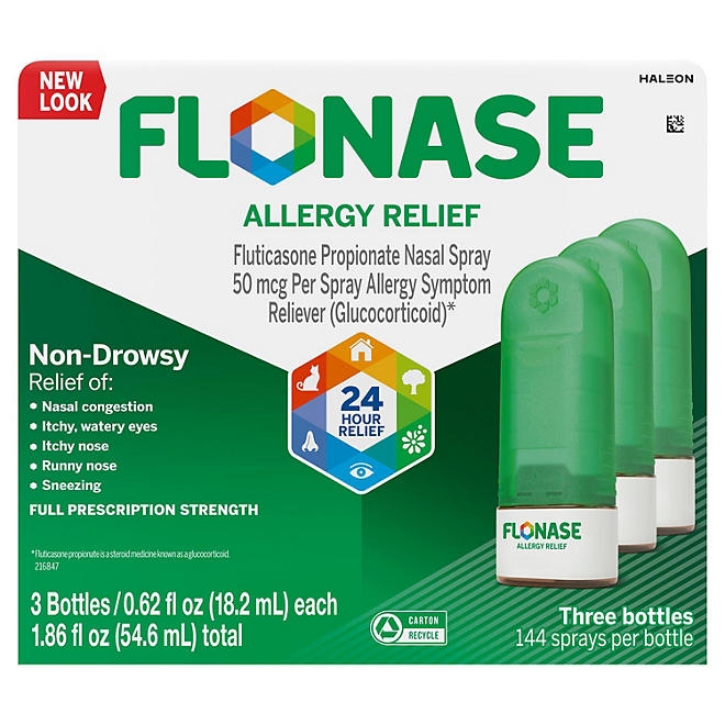 Flonase Allergy Relief Nasal Spray, 144 Sprays, 3 pk. - Image 2
