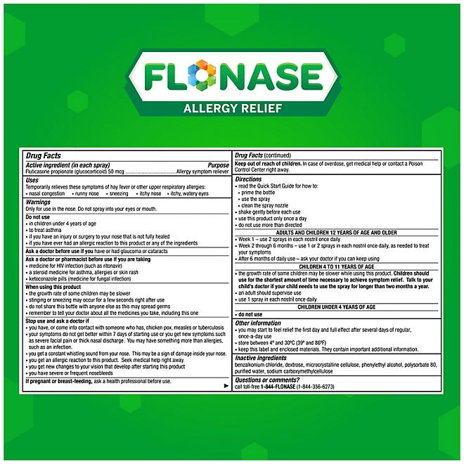 Flonase Allergy Relief Nasal Spray, 144 Sprays, 3 pk. - Image 3