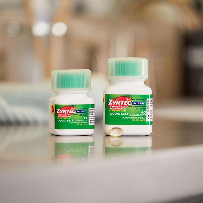 Zyrtec 24 Hour Allergy Relief Liquid Gels, 65 ct. - Image 3