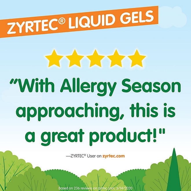 Zyrtec 24 Hour Allergy Relief Liquid Gels, 65 ct. - Image 7