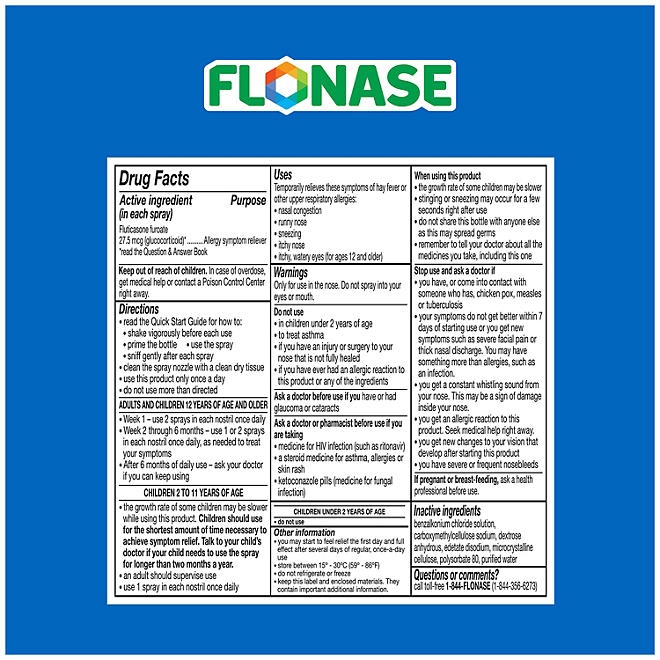 Flonase Sensimist Allergy Relief Nasal Spray, 120 Sprays, 3 pk. - Image 3