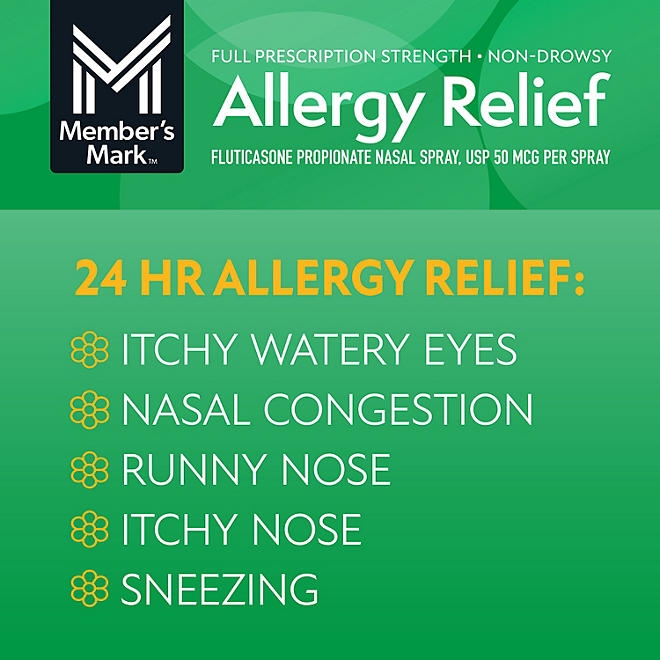 Member's Mark 50mcg Allergy Relief, Fluticasone Propionate Nasal Spray (0.62 fl. oz., 6 ct.) - Image 5
