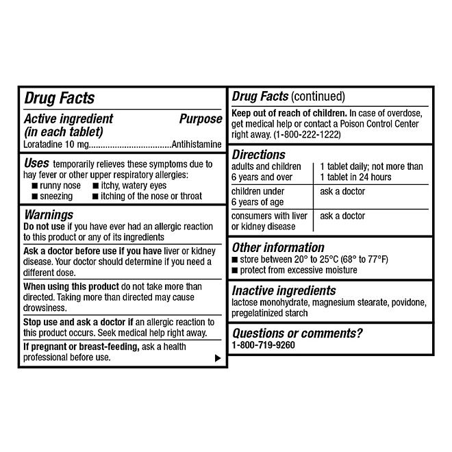Member&rsquos Mark Allergy Relief Loratadine Tablets 10 mg, 400 ct. - Image 3