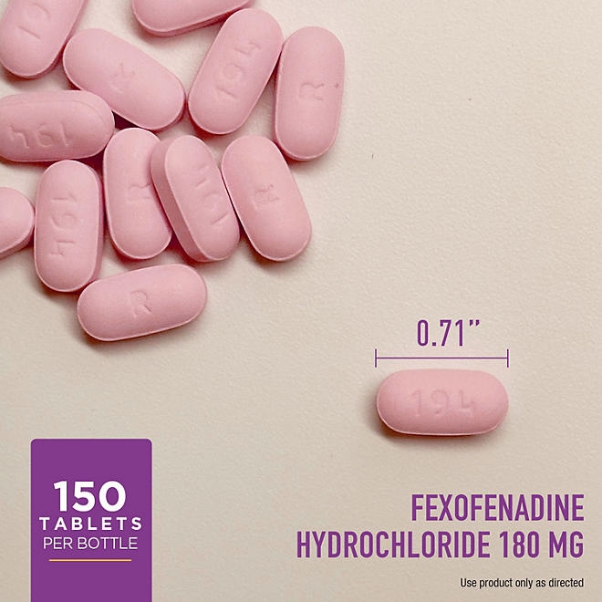 Member's Mark Allergy Relief Fexofenadine HCl Tablets USP, 180 mg, 150 ct. - Image 3