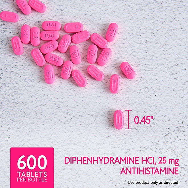 Member&rsquos Mark Allergy Relief Tablets, 25 mg Diphenhydramine HCL, 600 ct. - Image 5