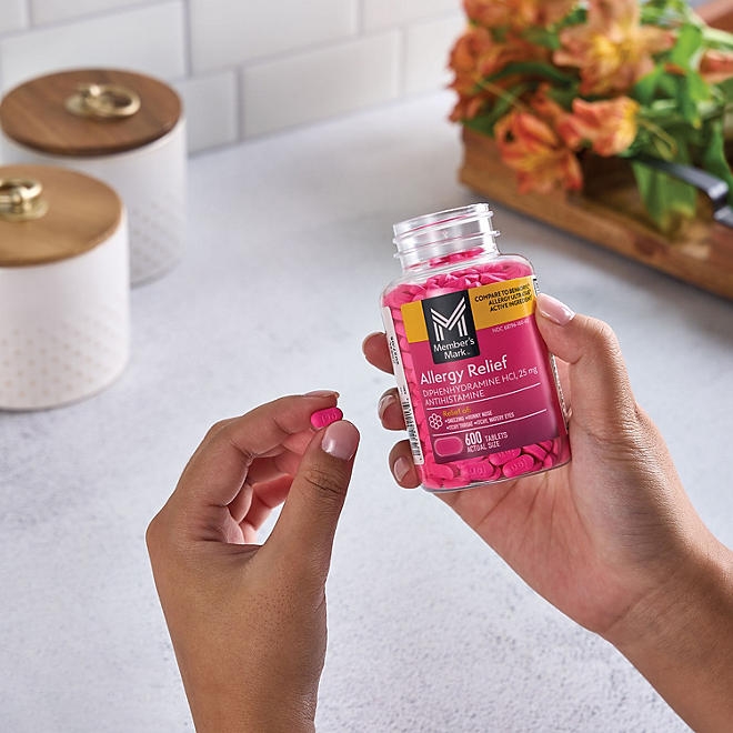 Member&rsquos Mark Allergy Relief Tablets, 25 mg Diphenhydramine HCL, 600 ct. - Image 7
