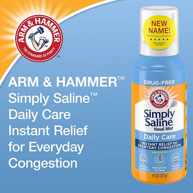Arm & Hammer Simply Saline Nasal Relief, 4.5 oz., 3 pk. - Image 5
