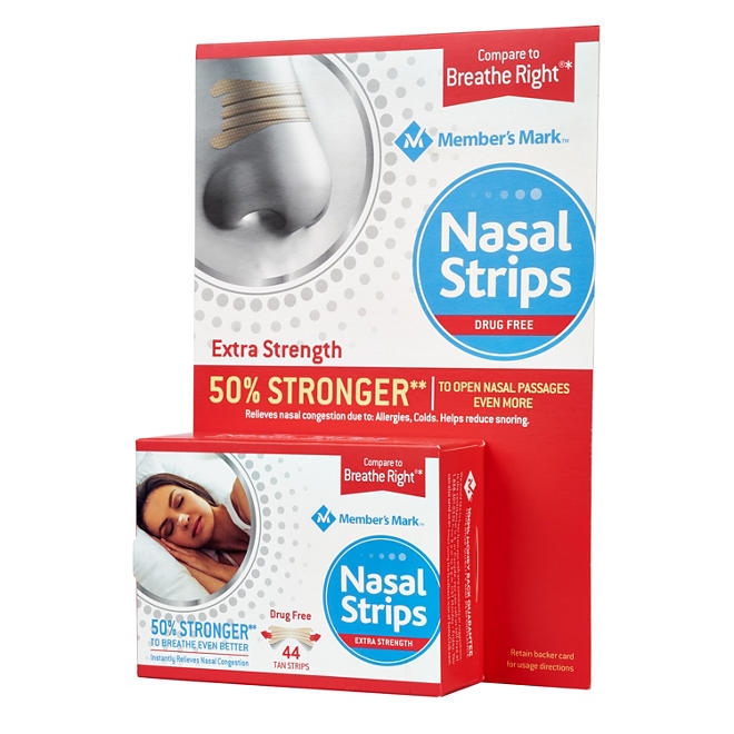 Member's Mark Extra Strength Drug Free Nasal Strips, Tan, 44 ct. - Image 3