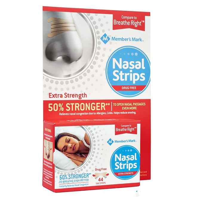 Member's Mark Extra Strength Drug Free Nasal Strips, Tan, 44 ct. - Image 6