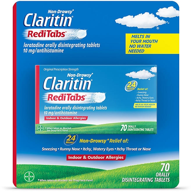 Claritin 24 Hour Non-Drowsy Allergy Medicine RediTabs 70 ct. - Image 2