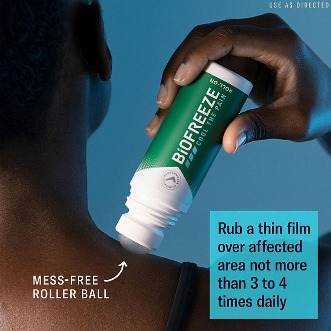 BiOFREEZE Cool the pain Menthol Pain Relief Roll-On, 3 fl. oz., 2 pk. - Image 5
