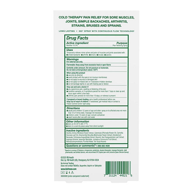 Biofreeze Professional Menthol Pain Relief Spray, 4 fl. oz, 2 pk. - Image 3