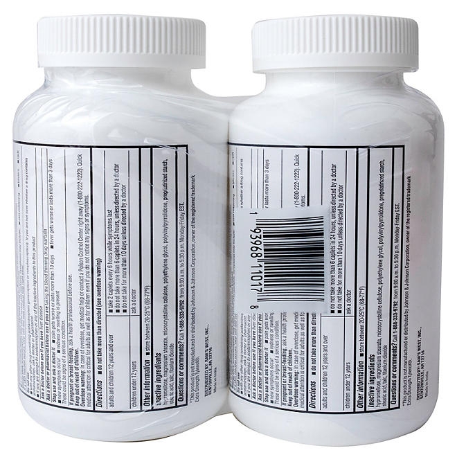 Member's Mark Extra Strength Acetaminophen Caplets, 500 mg, 1200 ct. - Image 3