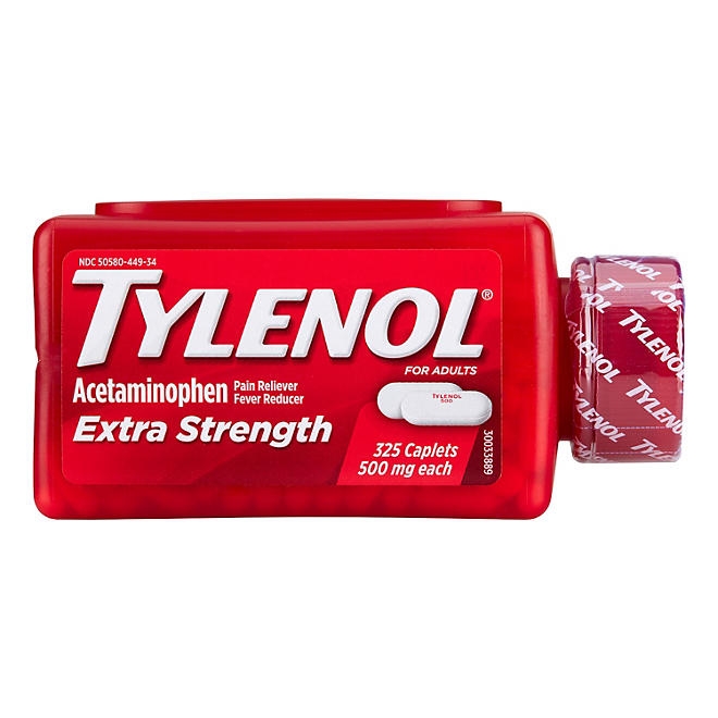 Tylenol Extra Strength Caplets, 500 mg. Acetaminophen, 325 ct. - Image 2
