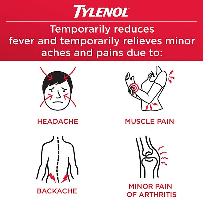 Tylenol Extra Strength Caplets, 500 mg. Acetaminophen, 325 ct. - Image 6