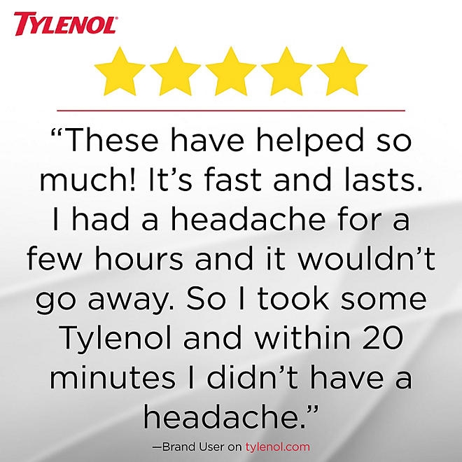 Tylenol Extra Strength Caplets, 500 mg. Acetaminophen, 325 ct. - Image 8