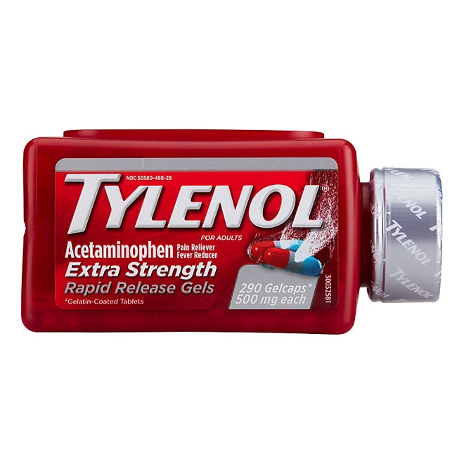 Tylenol Extra Strength Rapid Release Gelcaps, 500 mg. Acetaminophen, 290 ct. - Image 2