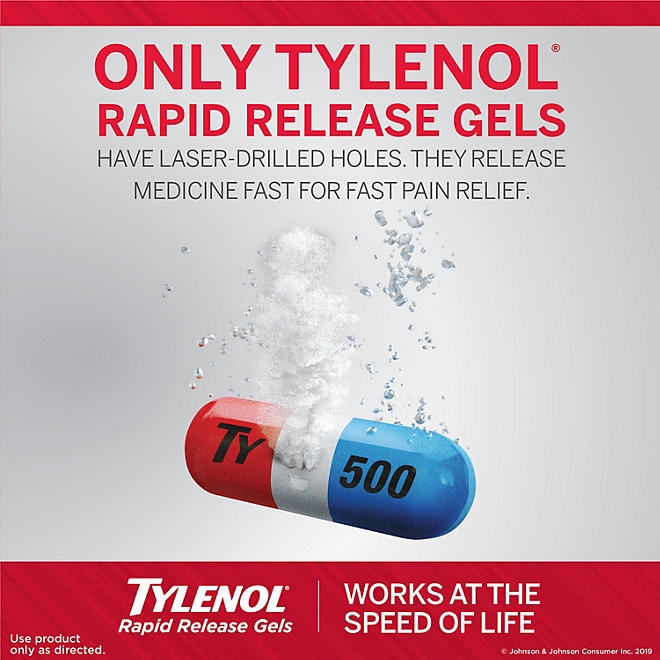 Tylenol Extra Strength Rapid Release Gelcaps, 500 mg. Acetaminophen, 290 ct. - Image 5
