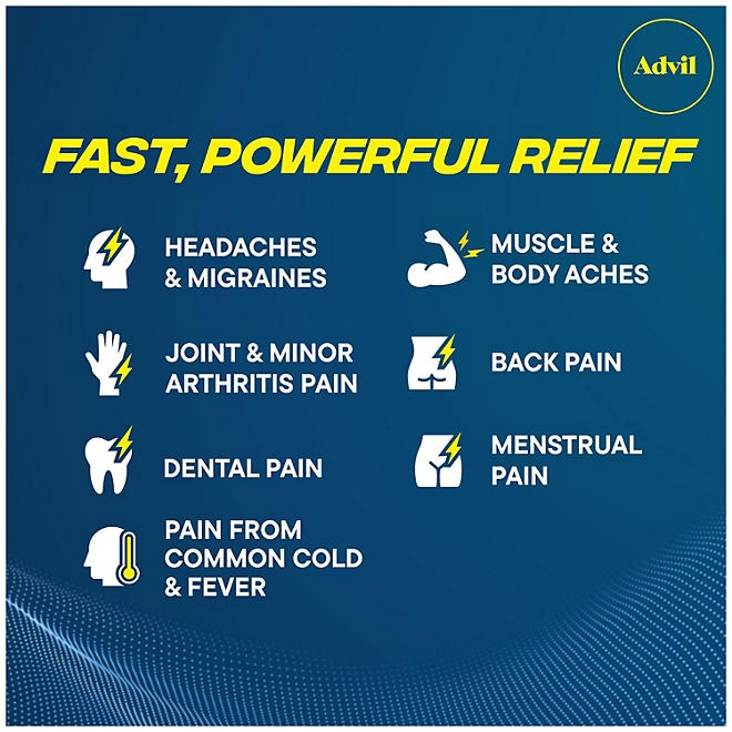 Advil Liqui-Gels Pain Reliever and Fever Reducer, Ibuprofen 200mg Capules, 240 ct. - Image 5