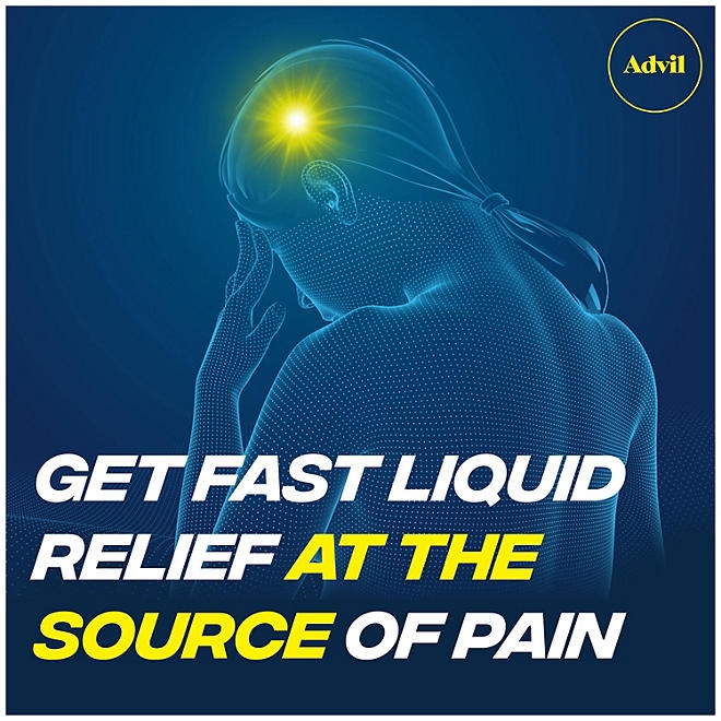 Advil Liqui-Gels Pain Reliever and Fever Reducer, Ibuprofen 200mg Capules, 240 ct. - Image 7