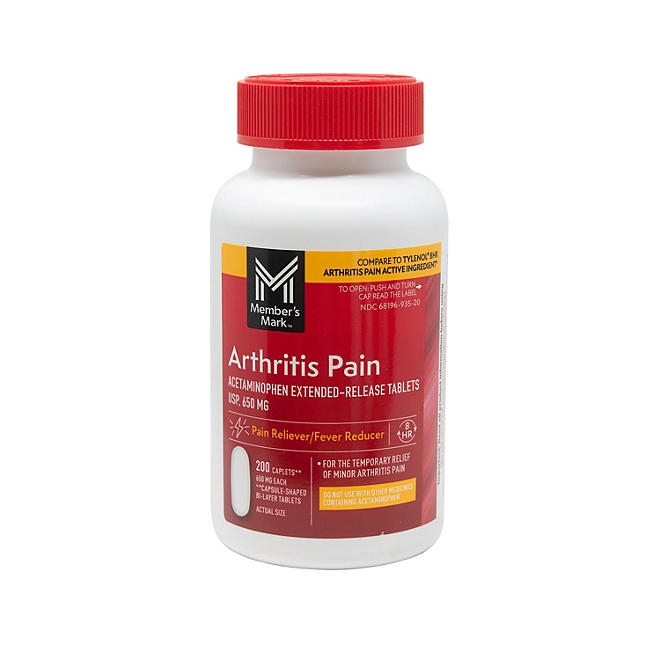 Member's Mark Arthritis Pain Extended Release Tablets, 650 mg Acetaminophen, 200 ct./pk., 2 pk. - Image 2