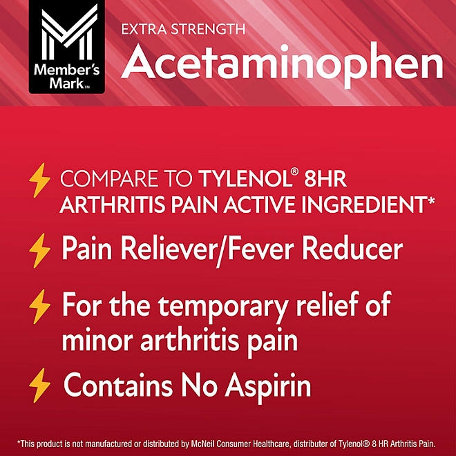 Member's Mark Arthritis Pain Extended Release Tablets, 650 mg Acetaminophen, 200 ct./pk., 2 pk. - Image 3