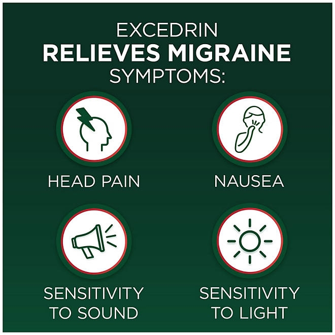Excedrin Migraine Pain Relief Caplets, 300 ct. - Image 5