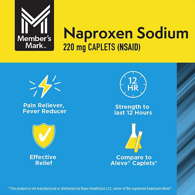 Member's Mark Naproxen Sodium Tablets NSAID, 220 mg, 400 ct. - Image 4