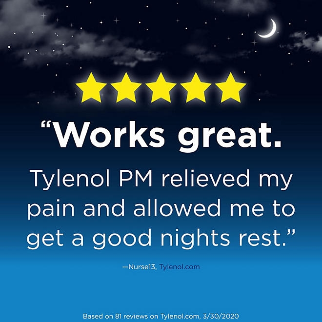 Tylenol PM Extra Strength Pain Relief Caplets 225 ct. - Image 5
