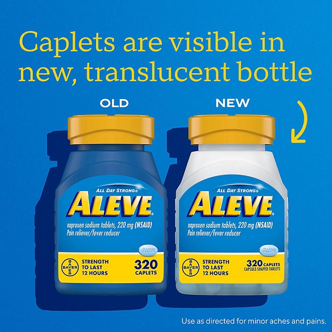 Aleve Pain Reliever & Fever Reducer Naproxen Sodium Caplets, 320 ct. - Image 3