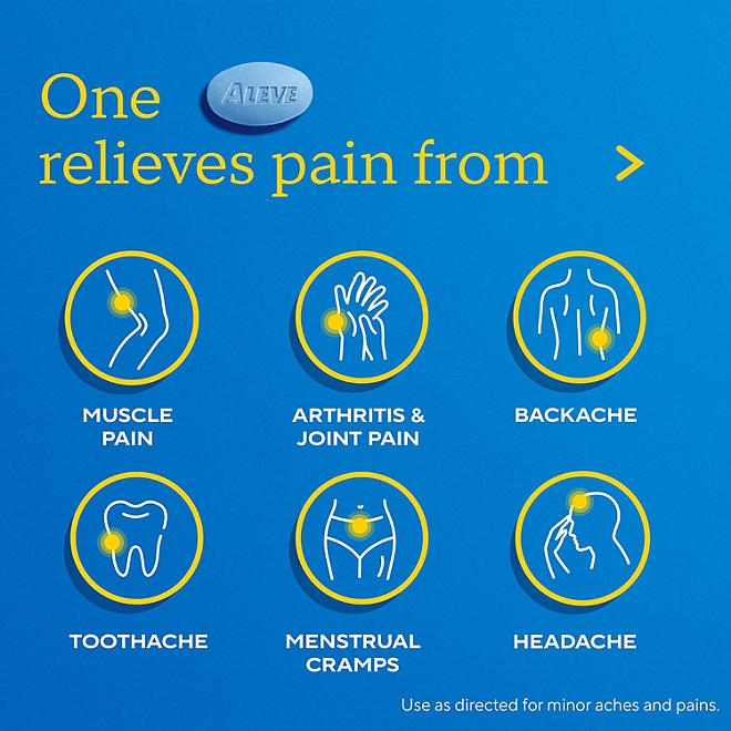 Aleve Pain Reliever & Fever Reducer Naproxen Sodium Caplets, 320 ct. - Image 8