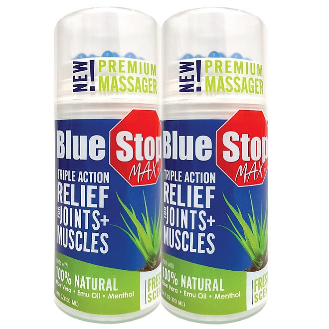 Blue Stop Max for Body Aches Massager Stick, 3.4 fl. oz., 2 pk. - Image 3