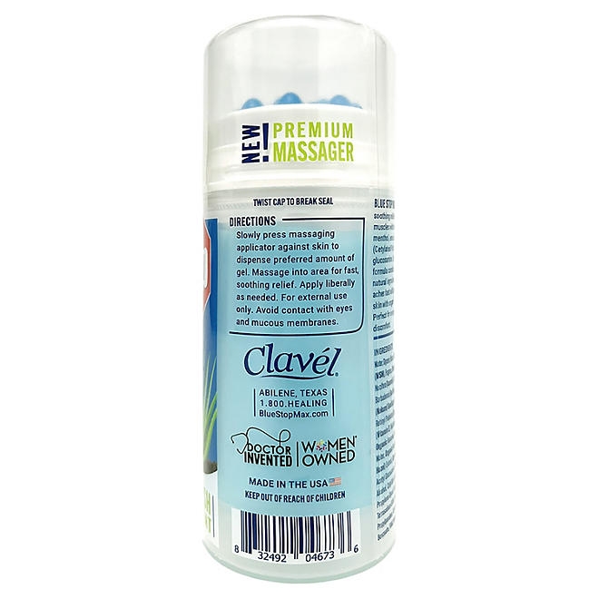 Blue Stop Max for Body Aches Massager Stick, 3.4 fl. oz., 2 pk. - Image 4
