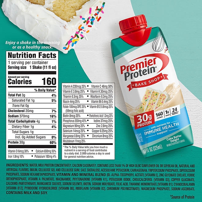 Premier Protein 30g High Protein Shake, Cake Batter Delight 11 fl. oz., 15 pk. - Image 3