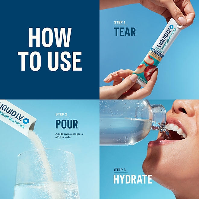 Liquid I.V. Hydration Multiplier Sugar-Free, White Peach, 26 ct. - Image 7