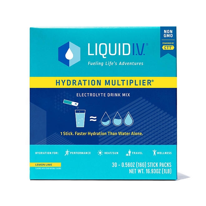 Liquid I.V. Hydration Multiplier Electrolyte Drink Mix, Lemon Lime, 30 ct. - Image 2