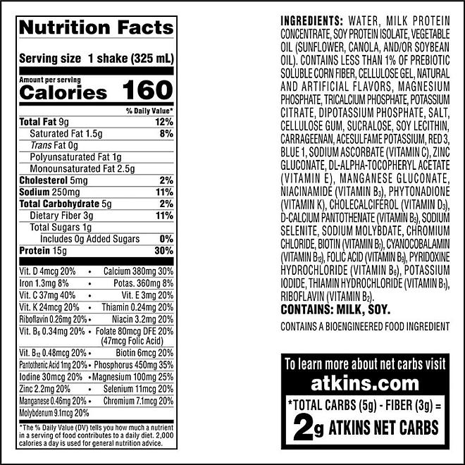 Atkins 15g Keto Protein Shake, Strawberry 11 fl. oz.,15 pk. - Image 3