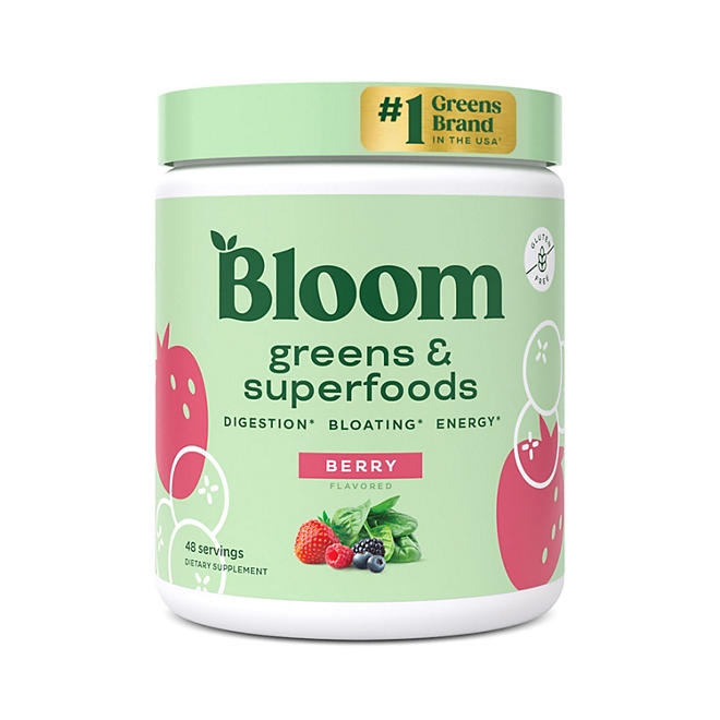 Bloom Nutrition Greens & Superfoods Powder, Berry, 0.5 lbs. - Image 2