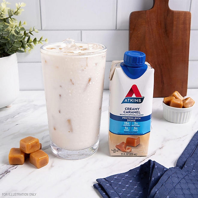 Atkins 15g Energy Protein Shake, Creamy Caramel 11 fl. oz., 15 pk. - Image 7