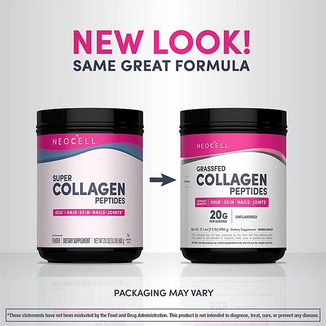 NeoCell Super Collagen Peptides, Unflavored Powder, Collagen Type 1 & 3 21.2 oz. - Image 5